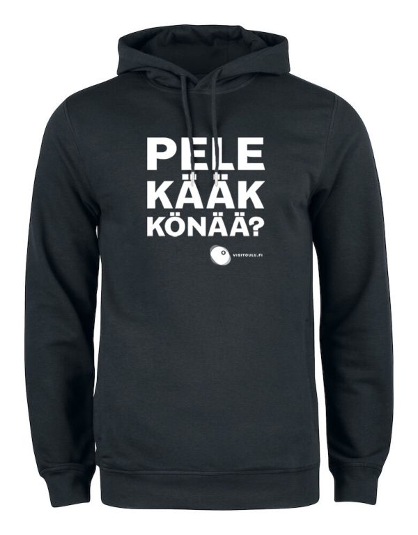 Pelekääkönää miesten luomupuuvilla huppari
