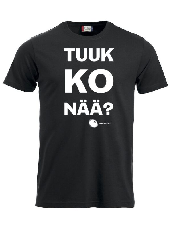 Tuukkonää miesten luomupuuvilla t-paita musta